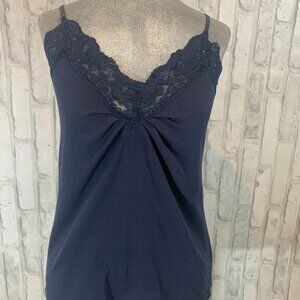 Old Navy Lace Navy Tank Top